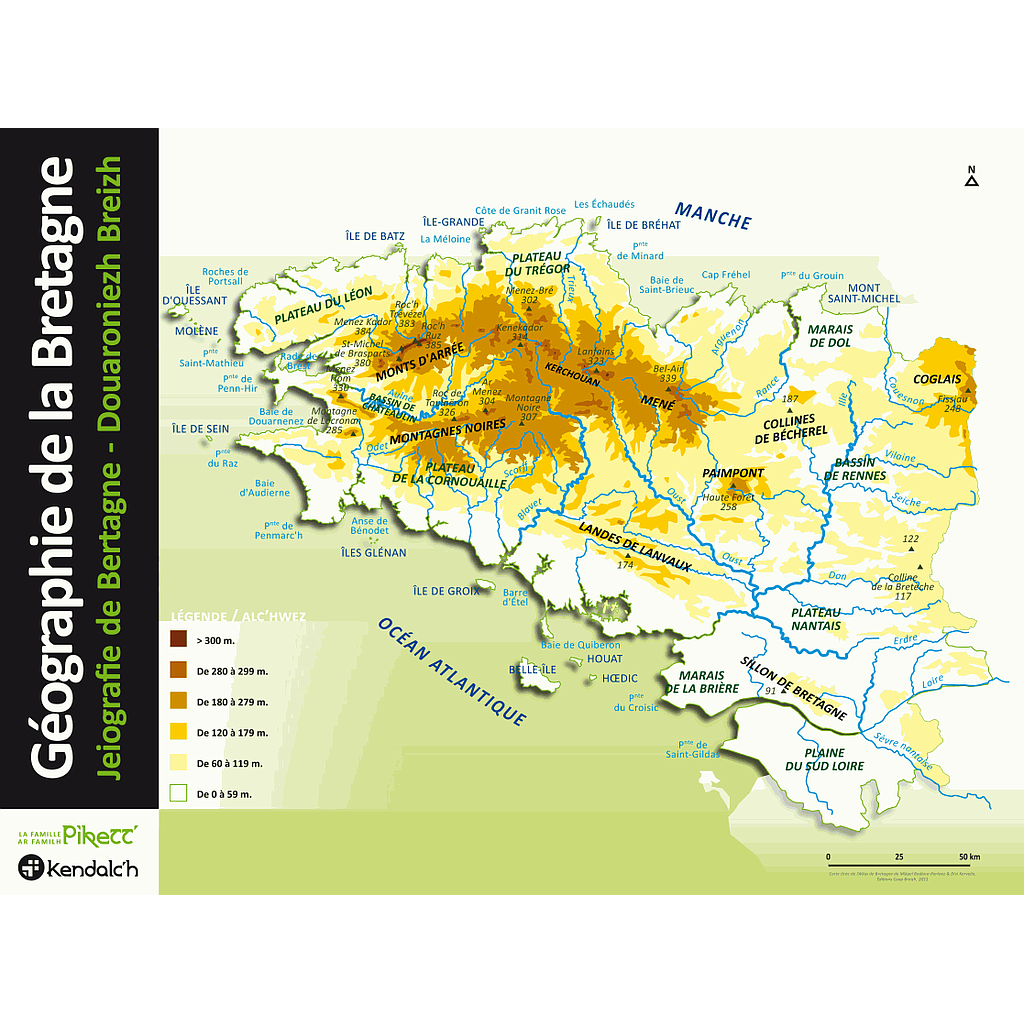 Poster Pikett' - Géographie de la Bretagne